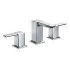 Chrome two-handle bathroom faucet
