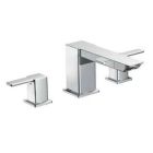 Chrome two-handle roman tub faucet