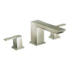 Brushed nickel two-handle roman tub faucet