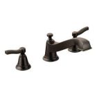 Oil rubbed bronze two-handle roman tub faucet