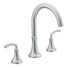 Chrome two-handle roman tub faucet