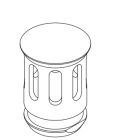 WALTER, 140230, CRANE SECURO OLD STYLE LAVATORY SINK DRAIN POP-UP STOPPER ONLY RAW BRASS