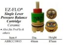 WALTER, ABRCC19015, E-Z FLOW SINGLE LEVER PRESSURE BALANCE CARTRIDGE 