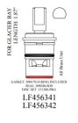 WALTER, LF456341, GLACIER BAY LAVATORY FAUCET CERAMIC CARTRIDGE, COLD