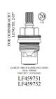 WALTER, LF459751, DORNBRACHT SHORT CERAMIC  HOT CARTRIDGE (03.90.03.130.00.90)