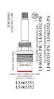 WALTER, LF465352, SOHO CHROME PLATED WIDESPREAD LAVATORY CERAMIC  CARTRIDGE, COLD