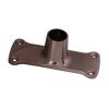 Jumbo Rectangular Die Cast Flanges, Pair, Brushed Nickel