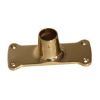 Jumbo Rectangular Die Cast Flanges, Pair, Polished Brass