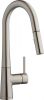 CHICAGO FAUCET, 434-ABBN, 1.5GPM DECK MOUNTED SINGLE-HOLE MOUNT KITCHEN FAUCET WITH PULL-DOWN SPOUT, BRUSHED NICKEL
