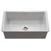 HAMAT, CHE-3219SU-WH, CHELSEA FIRECLAY UNDERMOINT LARGE SINGLE BOWL, WHITE