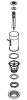 KOHLER, 1189000, CIMARRON SEREIS MODELS K-4347, K-4829 - TANKS # K-4166-0 A 1.28 GPF SINGLE-FLUSH VALVE KIT