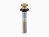 KOHLER, 7124-BGD, BATHROOM POP-UP CLICKER DRAIN WITHOUT OVERFLOW, VIBRANT MODERNE BRUSHED GOLD