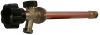 PRIER, 479-T10, 10" MANSFIELD STYLE ANTI-SIPHON WALL HYDRANT, HALF TURN 3/4" MPT X 1/2" FPT