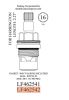 WALTER, LF462542, HARRINGTON BRASS 16 BROACH CERAMIC CARTRIDGE, COLD