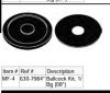 LORDHAL, MF-4, MANSFIELD (630-7984) BALLCOCK REPAIR KIT